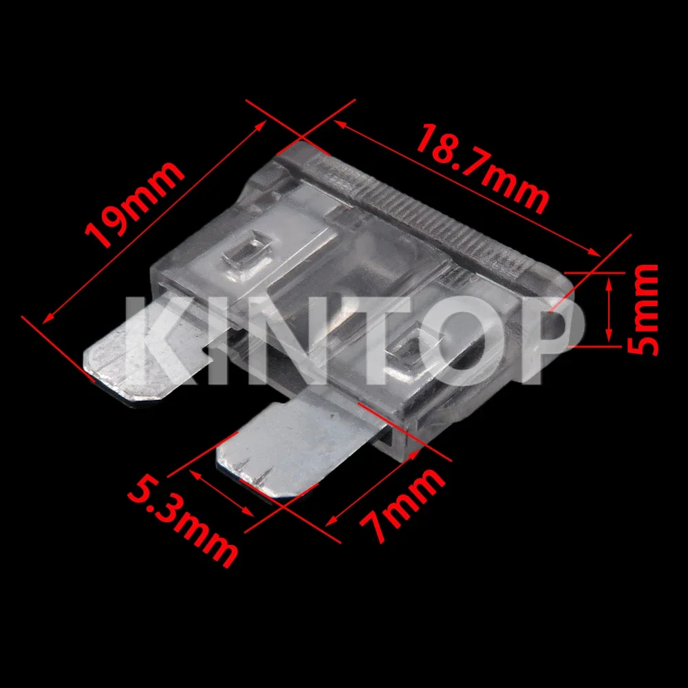 1 Set White Medium Fuse Box Assembly with 2pcs Terminals Middle Blade Fuse Holders AC Assembly Standard Car Insurance Socket - Detail 1