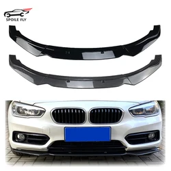 2011 To Up For BMW 1 Series F20 F21 116i 118i 120i Bumper Front Lip Spoiler Splitter Body Kit By ABS Gloss Black Carbon Fiber