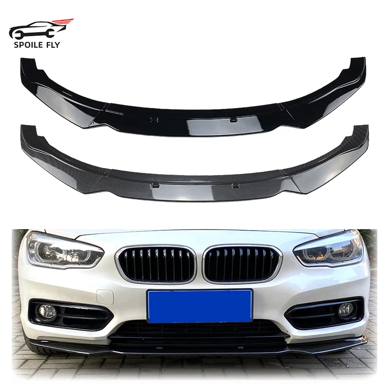 2011 Do BMW serii 1 F20 F21 116i 118i 120i Zderzak przedni Spoiler Splitter Body Kit By ABS Gloss Black Carbon Fiber