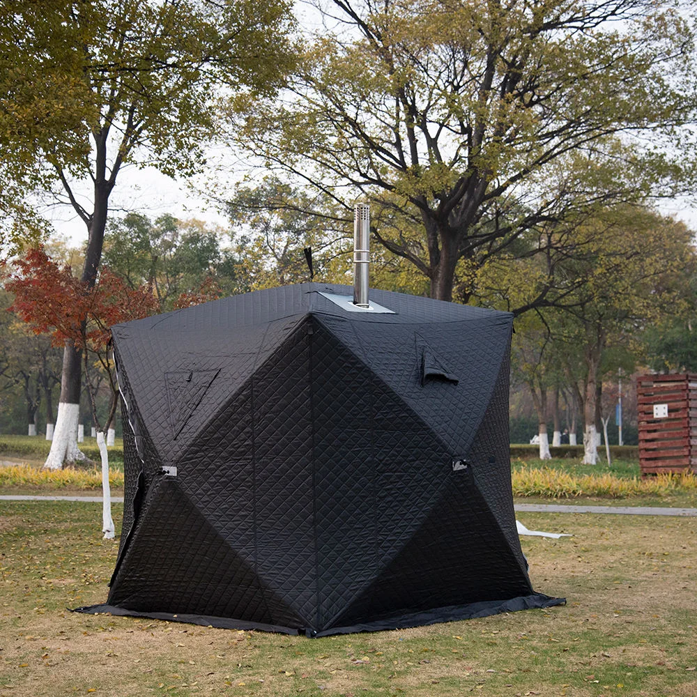 Four Season Instant Square Pop up Oxford Double Layer Waterproof Windproof Outdoor Camping Tent for Family Hiking Beach