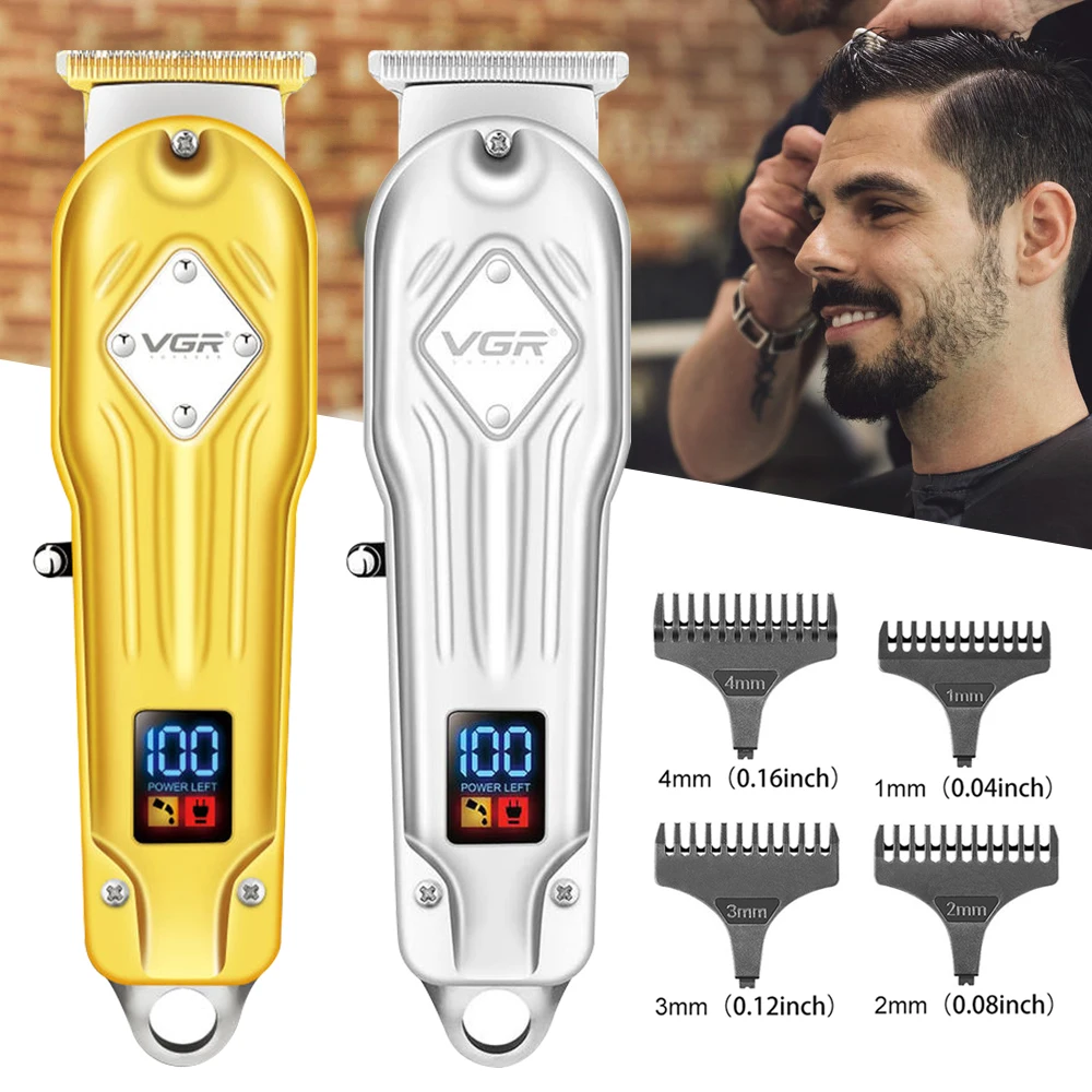 

VGR Rechargeable Professional Hair Clipper Hair Trimmer For Men Shaver Hair Cutting Machine Barber Accessories Cut Machin Beard