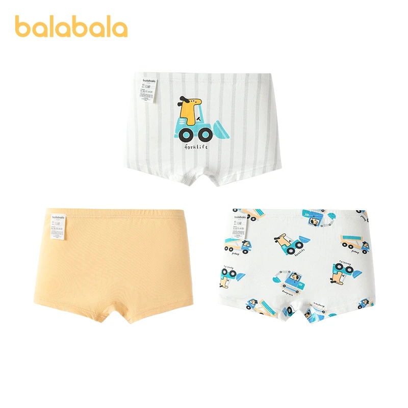 Balabala Baby Underwear Boys Girls Boxer Shorts for Children Thin Non-Clipping Design 2024 Summer New Not Pinching the Bottom