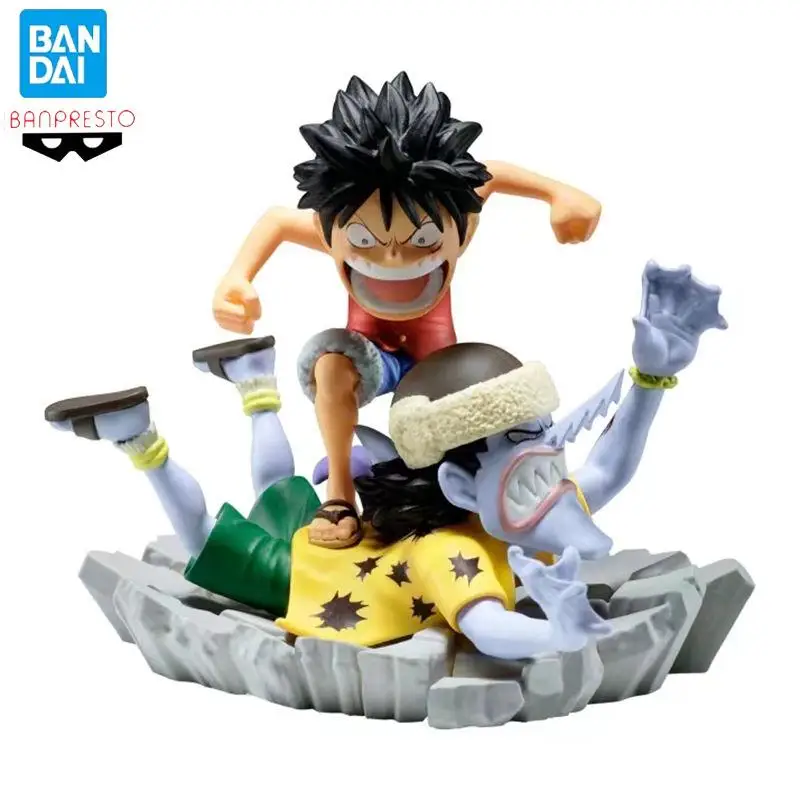 Bandai BANPRESTO 7CM Original Genuine New WCF Scene Scene Monkey D. Luffy VS Arlong Anime Action Figure Model Toy Gift Prize