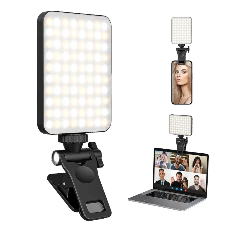 Imagem -05 - Luz Selfie Led Recarregável Preenchimento do Telefone Luz de Vídeo Portátil para Tiktok Vlog Videoconferência 120 Led 3000mah