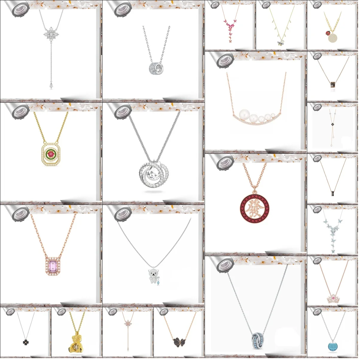 

2025 BRIDAL UPGRADE KIT! Rose Gold Wedding Necklace: Interchangeable Halo Diamonds for Ceremony & Reception