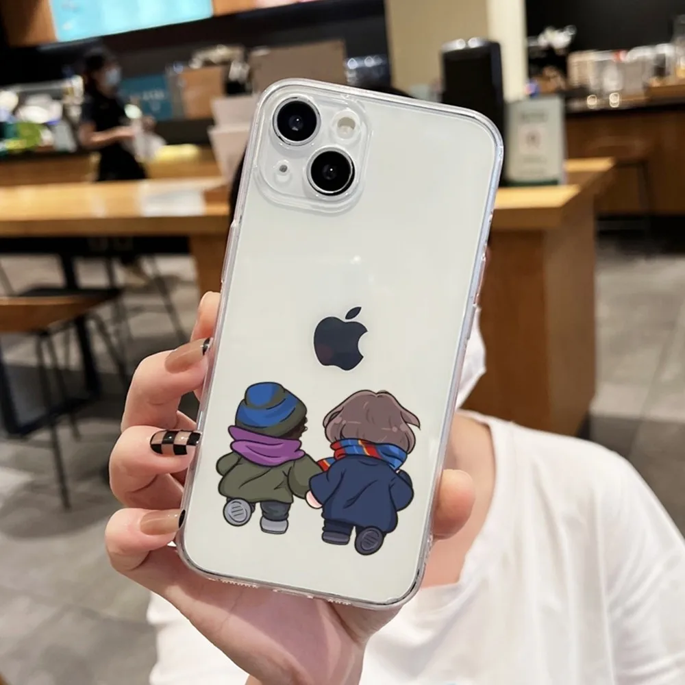 يونغ رويالز سيمون ولهلهلم جراب هاتف آيفون 15 11 13 14 برو ماكس 7 8 زائد X Xr Xs ماكس 16pro 12 غطاء شفاف صغير