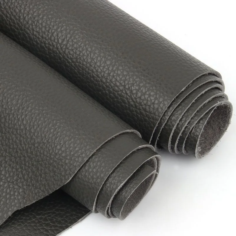 Dark gray cowhide leather material 1.5mm thick head layer cowhide car seat sofa cushion real leather fabric