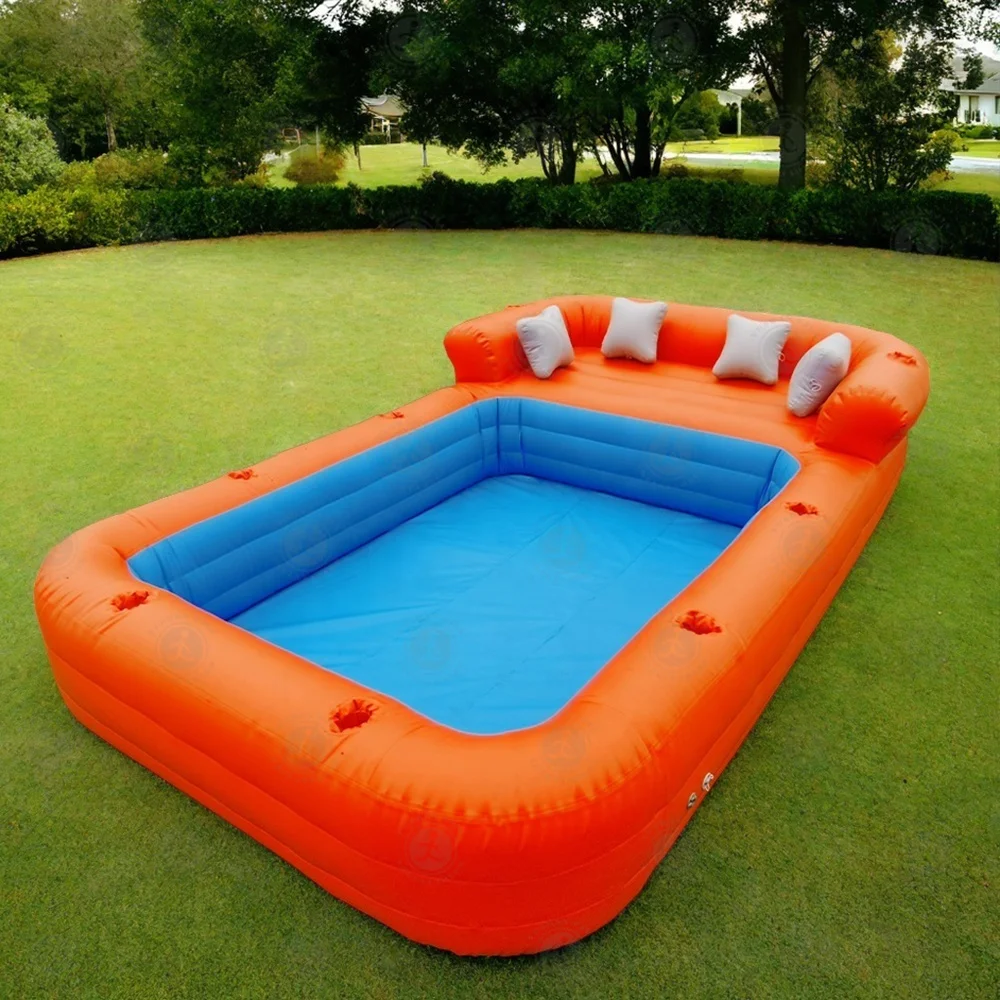 

2024 Newest Design Pool Party Safety and Versatility Sofa Shape Inflatable Pool for Family Enjoying