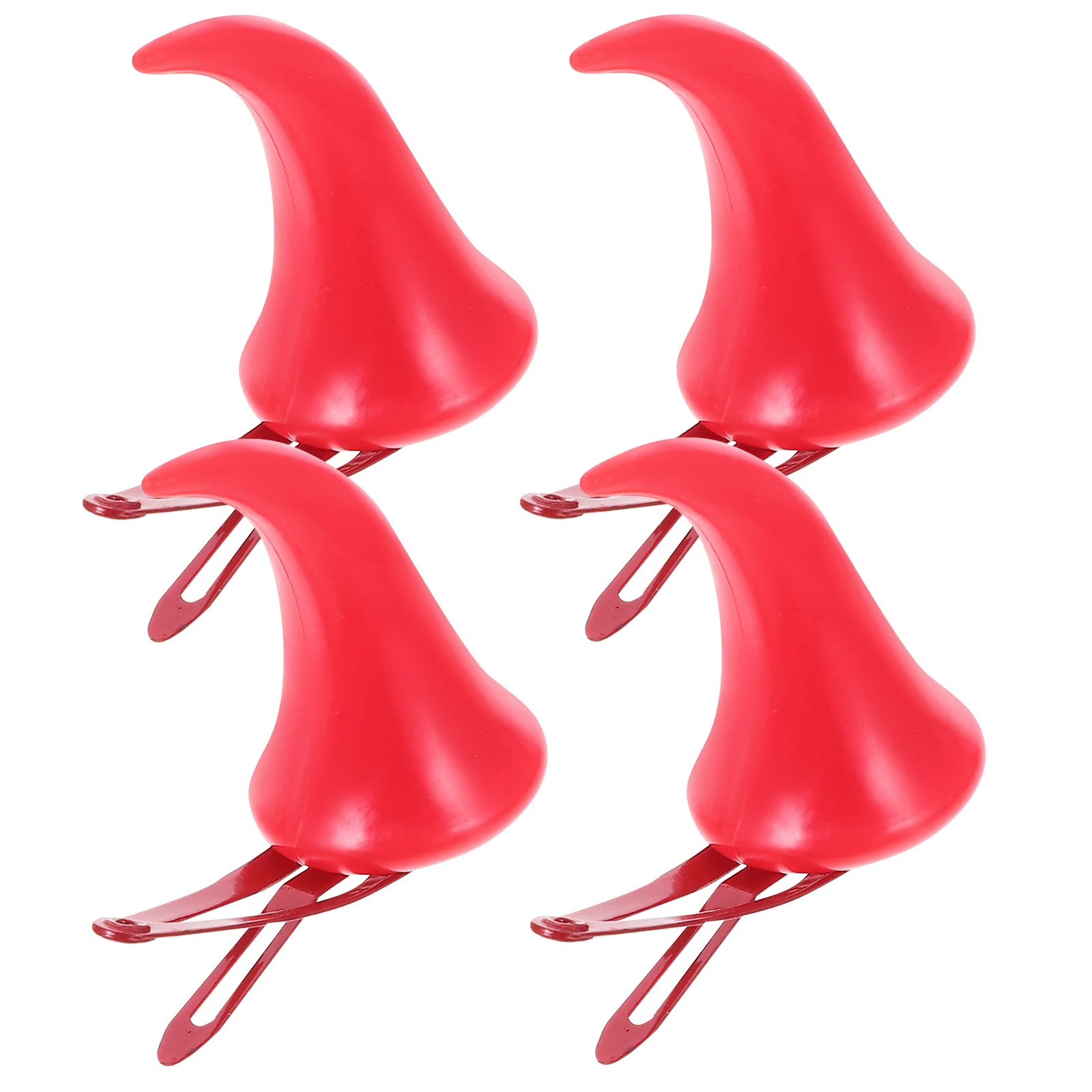 

2 Pairs Hairpins Halloween Modeling Headdress Kids Accessories Child Red Horn Clips Barrettes