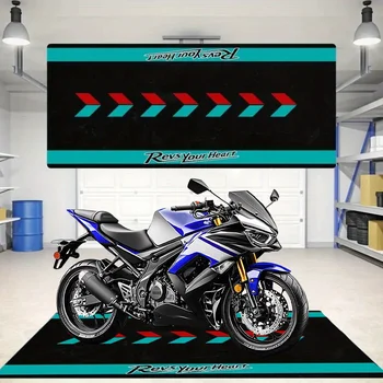 Závodní koberec VIKAMA, odolný proti nečistotám a protiskluzový, deka do ložnice, parkovací rohožka na motorku, bytová dekorace 8 nejlepší prodej motocyklové koberce - №3