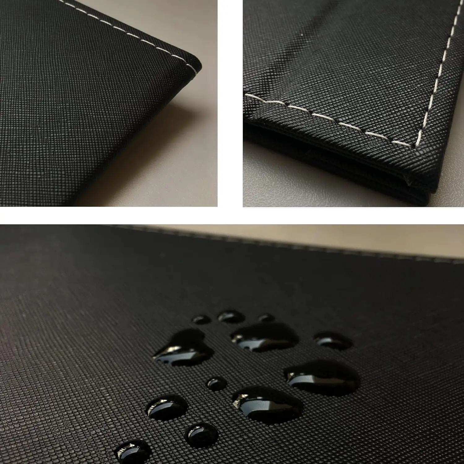 Espelho de maquiagem dobrável portátil com suporte ajustável, mesa de vaidade de couro PU para cosméticos beleza pessoal, X-Large