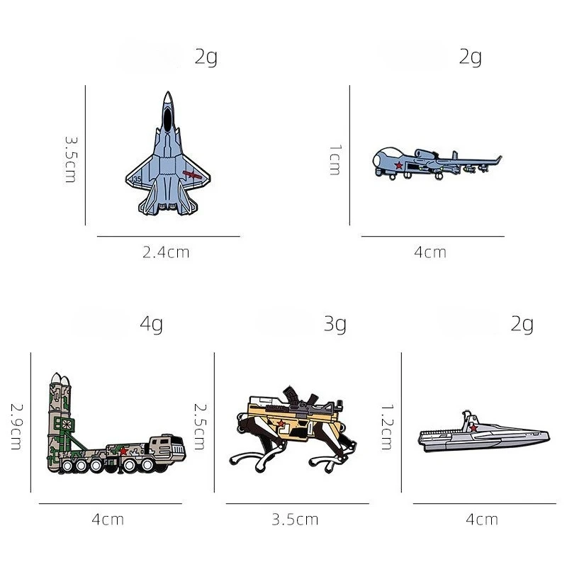 Unisex Creative Air Show Fighter Shape Commemorative Brooch Mechanical Wolf Military Enthusiasts Metal Pin Badge DIY Clothing