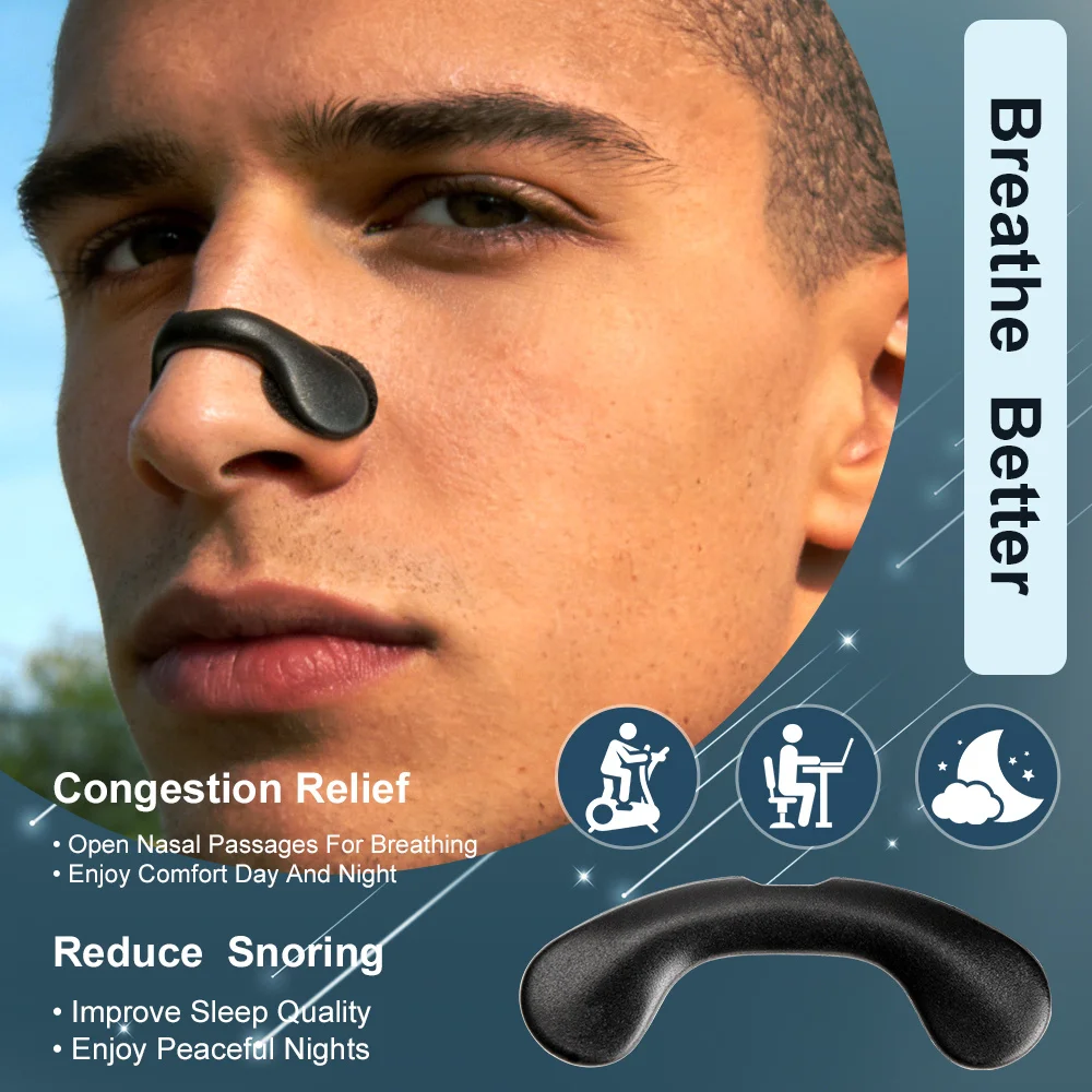 Nasal Strips Breathing Dilators Snoring Kit Increase Sports Air Intake Nose Clip Nasal Dilators Reduce Snoring Sleep Aid