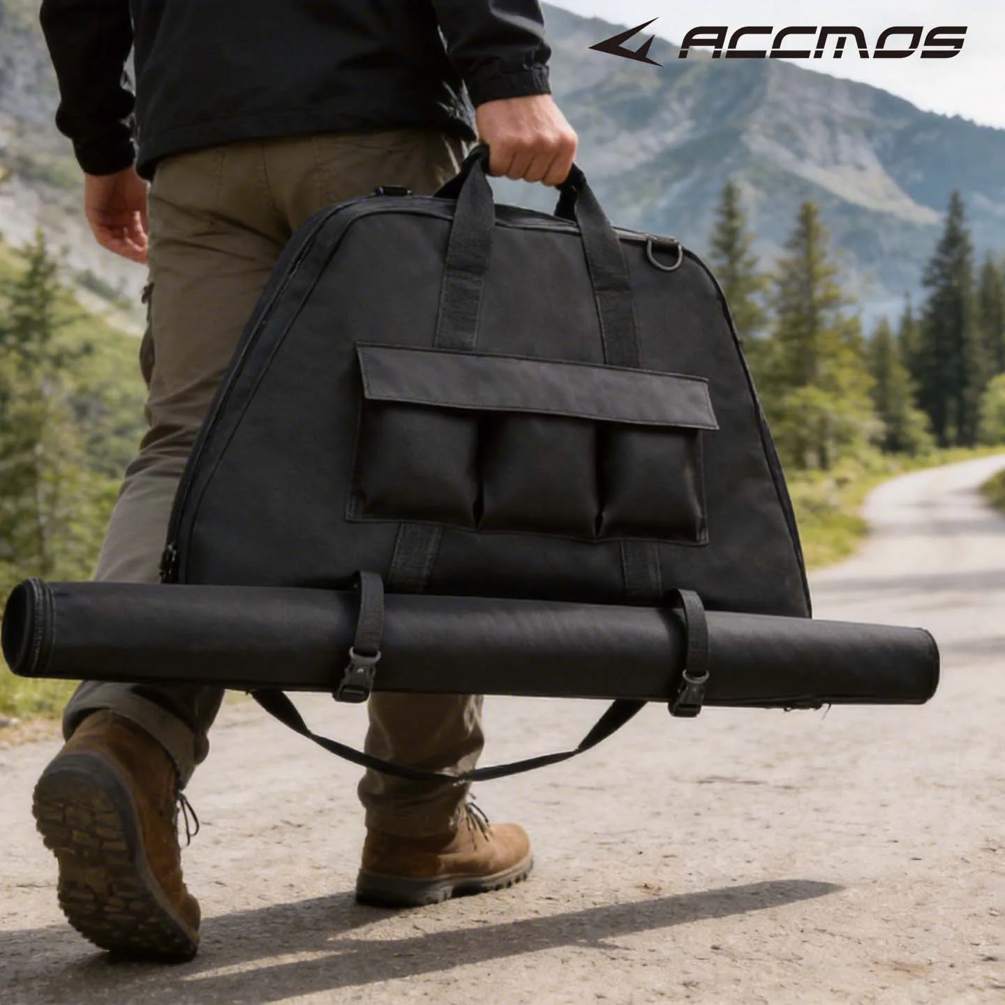 

Прочный чехол-треугольник из ткани Оксфорд с несколькими отделениями, портативный, для переноски на плече или в руке, для различных короткоосных составных луков