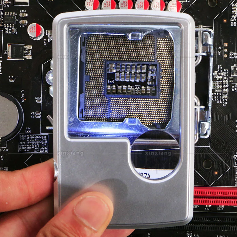 Custom. Hot-Selling 85*55 Leather Magnifying Glass LED Thin Business Card with Light 3x/6x Card Reading Magnifier