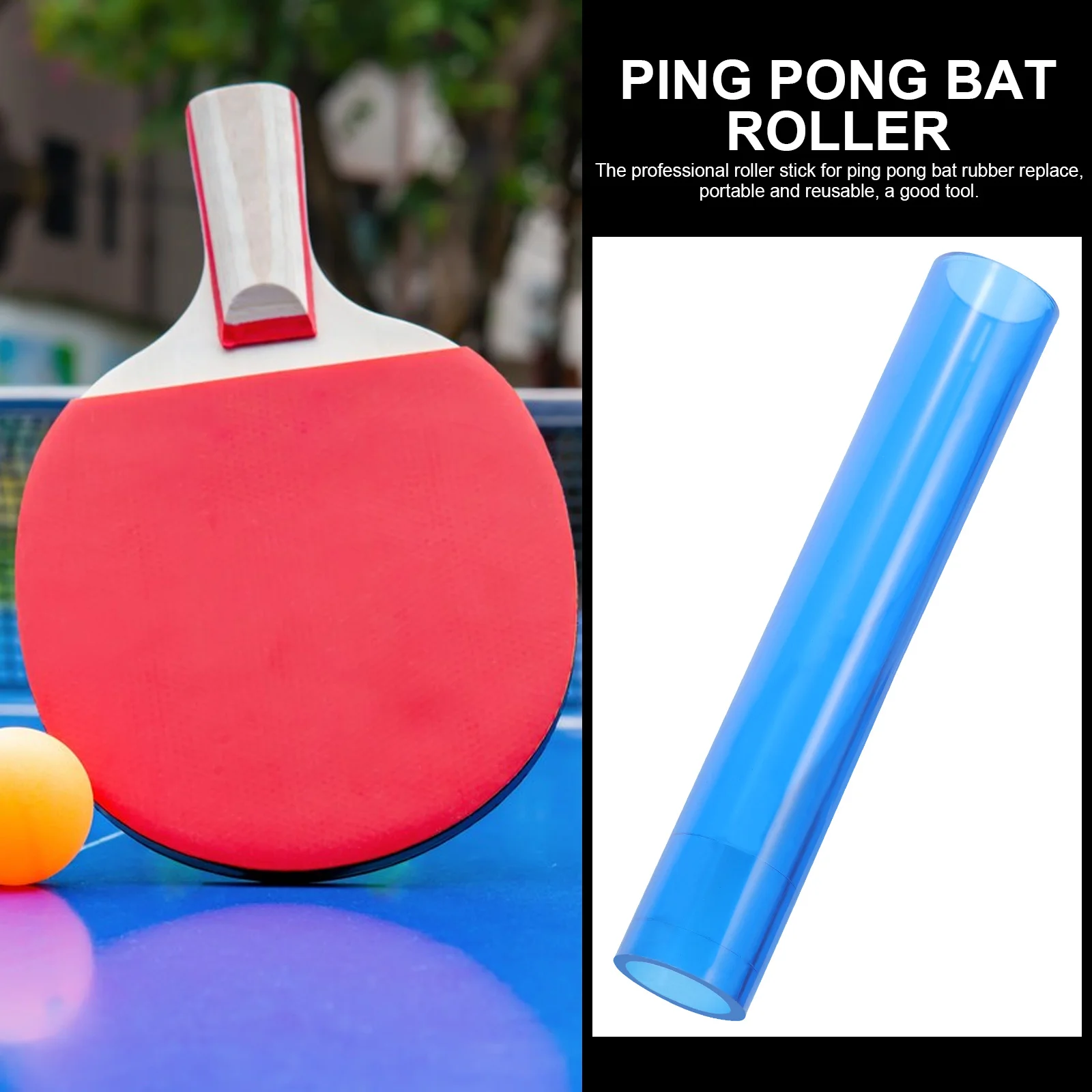 Table Tennis Racket Rubber Roller Pingpong Rubbers for Repair Glue Rolling Stick Pins Pvc Plastic Tool