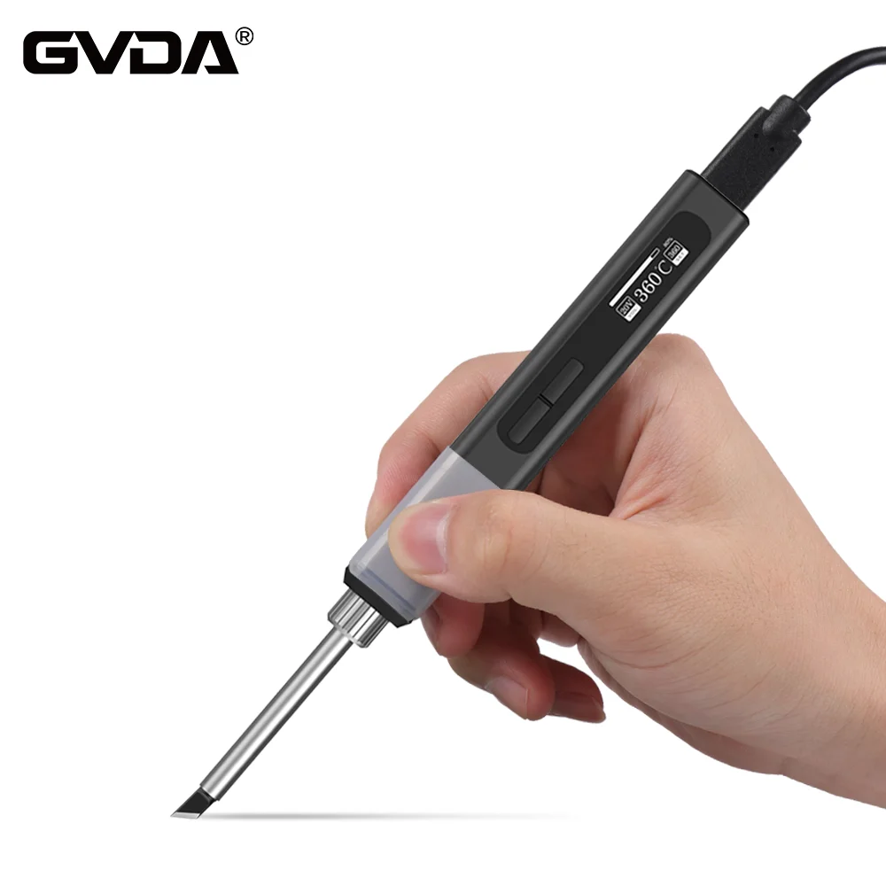 

GVDA Electric Soldering Iron Kit 65W Repair Tool Welding Solder Rework Station Heat Pencil Smart Portable Solder Iron Tips