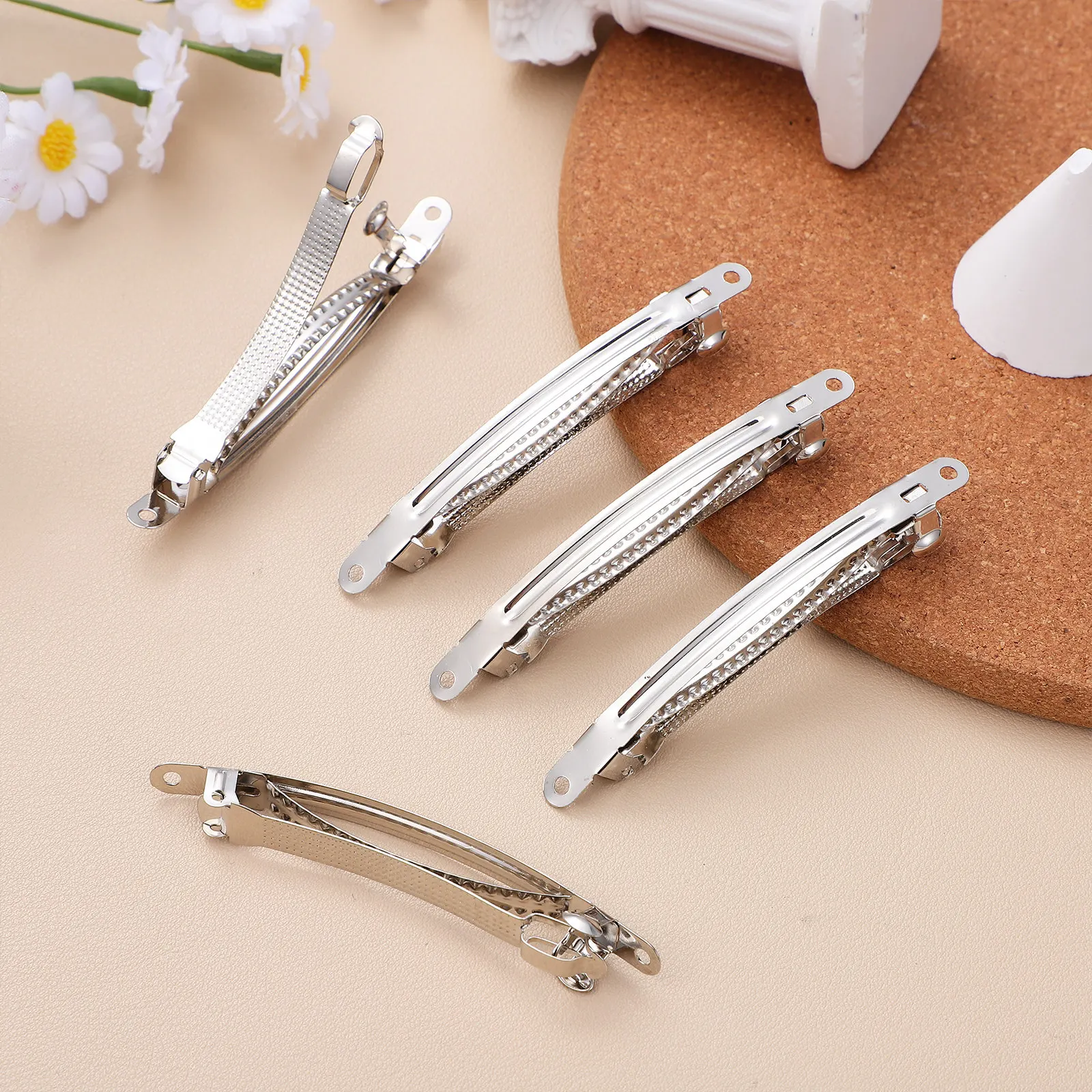 

50Pcs French Metal Hair Clips Spring Barrette Clips DIY Hair Accessories for Women Craft Styling Barrette Clip