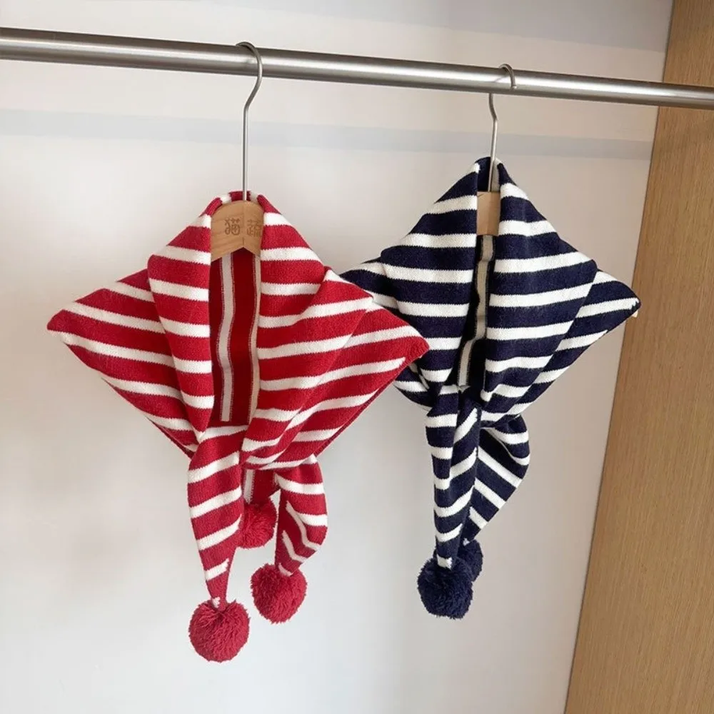 

Новый мягкий вязаный треугольный шарф, ветрозащитный многофункциональный платок в полоску, холодостойкая шаль, подарок