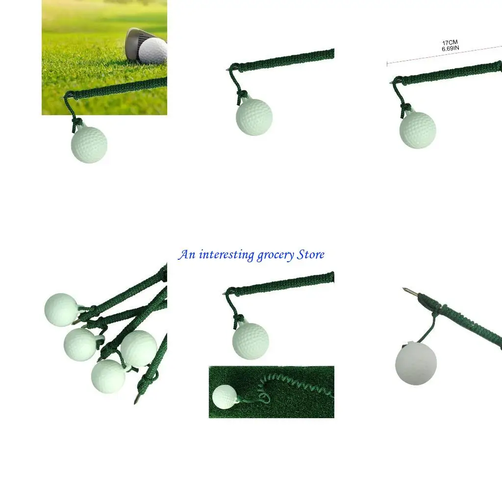 652D Portable Golf Fly Training Rope Ball Golf Hit Shot Training Alignment Aid Tool