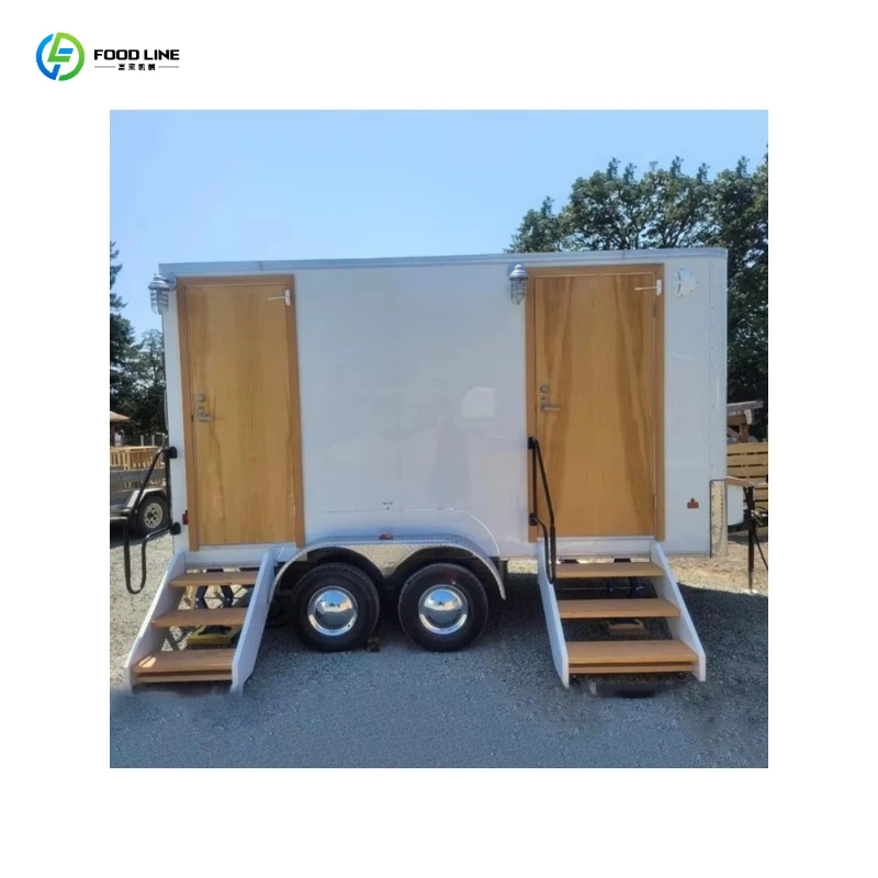 2026 New Mobile Restroom Trailer Portable Bathroom with Shower Climate Control for Camping Outdoor Events Customized