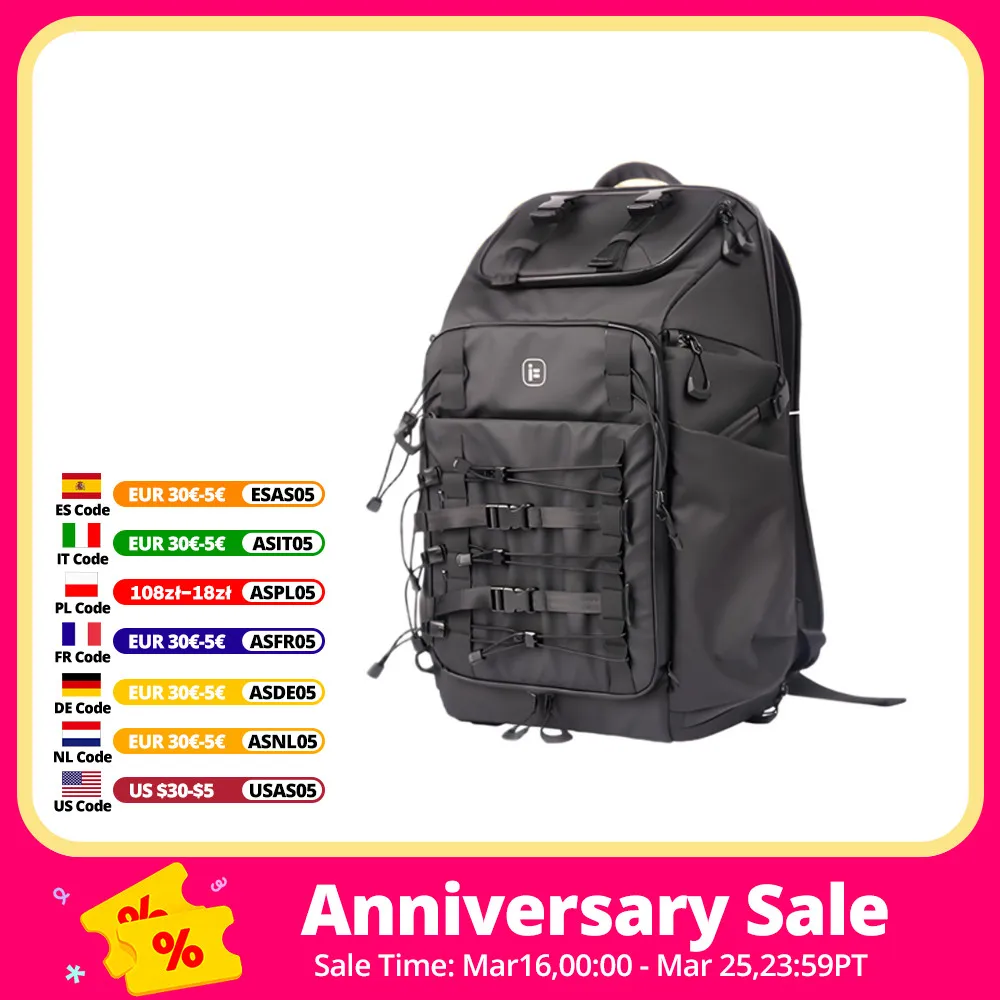 

iFlight Backpack V2 Waterproof 35L Large Capacity Travel Gear Storage for RC FPV Racing Drone Quadcopter