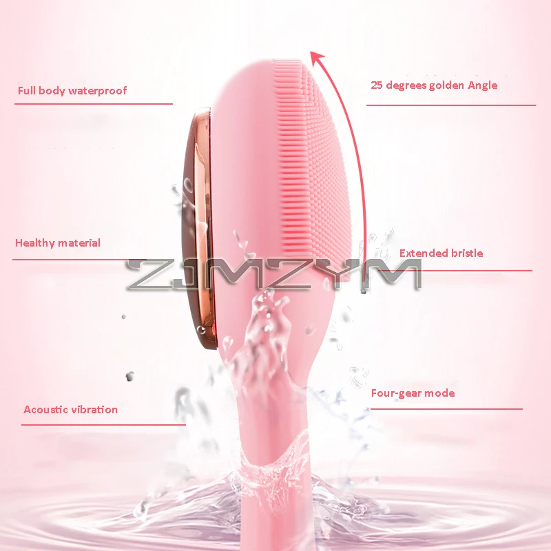 방수 여성 페이셜 클리너 브러시, 스킨 케어 진동 기계, 미용 도구, 여성 스킨 케어 뷰티 기계