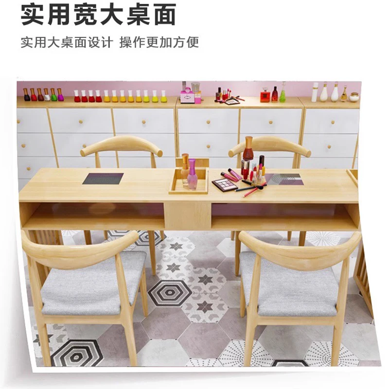 Wood Professional Manicure Table Dressing Luxury Makeup Nail Tech Table Headboards Mesa manicura Nail Salon Furniture LJ50MT