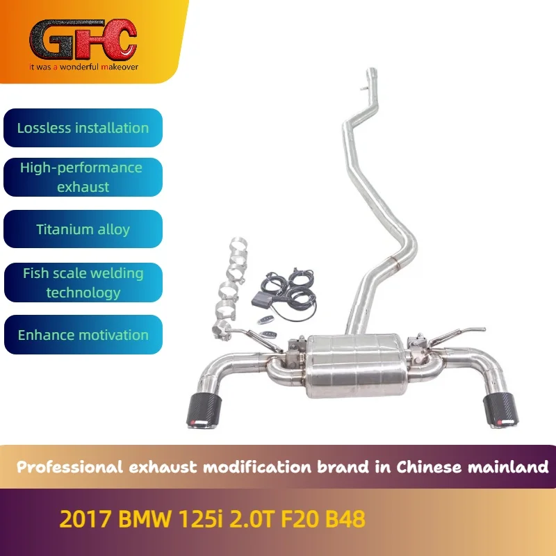 

GFC brand for the 2017 BMW 125i 2.0T F20 B48 catback high-performance variable valve exhaust with muffler and tips
