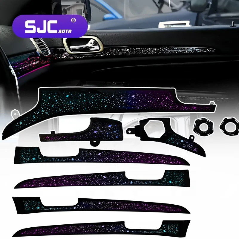 SJC Upgrade Car 64-color Ambient Lighting for Jeep Grand Cherokee 2011-2021 Models Interior LED Symphony Decorative Accessories
