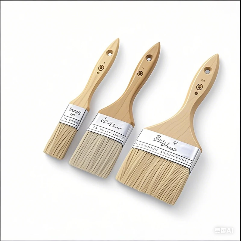 Pig White Mane Brush Wooden Handle Tool Decoration Paint Coating Latex Cleaning Barbecue Baking Painting