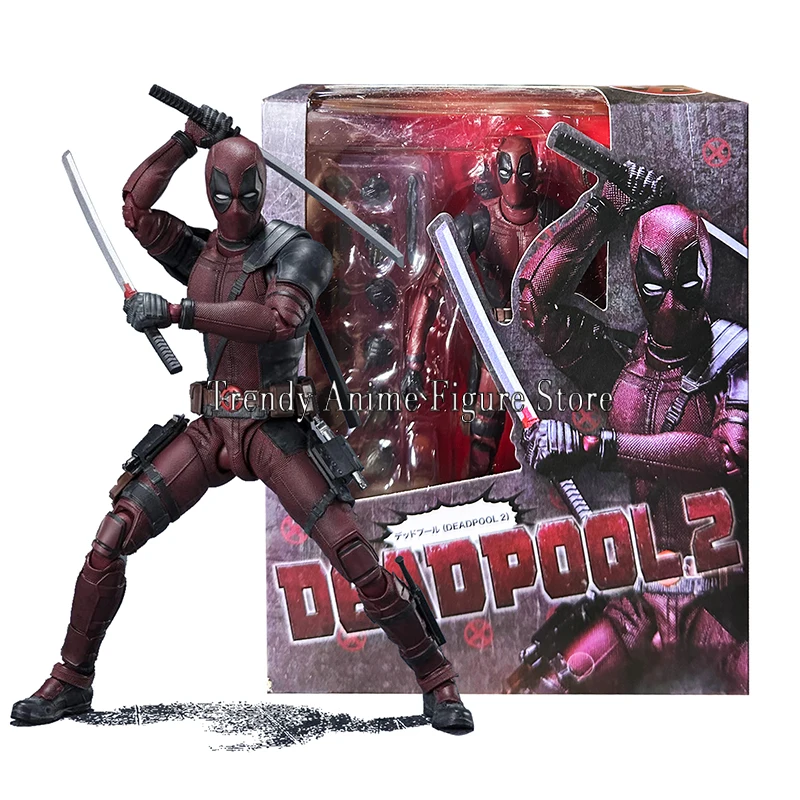 Marvel SHF Deadpool 2 Action Figures 16cm Anime Collection Movable X-Men Anti-hero New Mutants Wilson Figure Model Toys Gifts