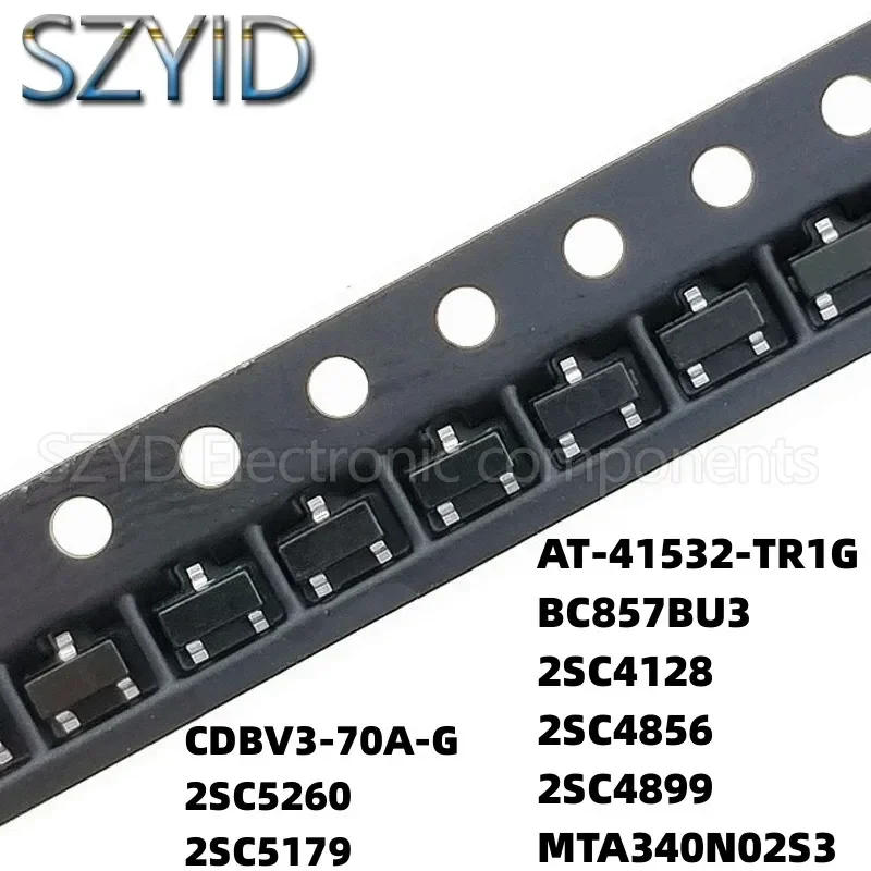 100PCS SOT323 CDBV3-70A-G 2SC5260 2SC5179 AT-41532-TR1G BC857BU3 2SC4128 2SC4856 2SC4899 MTA340N02S3