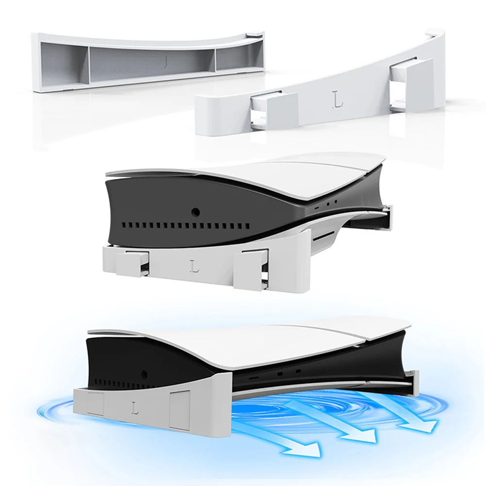 ل PS5 سليم حامل قوس أفقي مع 4-Port USB Hub قاعدة ل PS5 سليم القرص وحدة التحكم في الألعاب الرقمية حوض جبل حامل