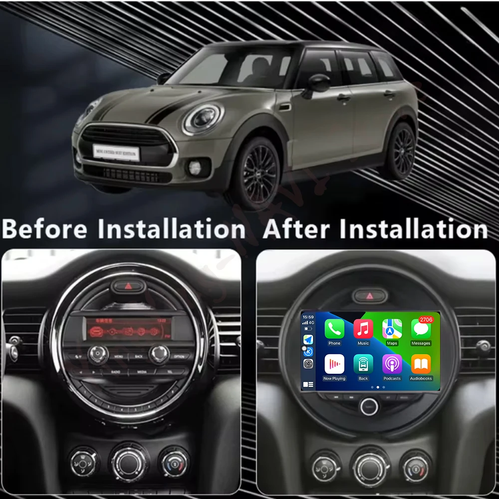 For BMW Mini Cooper F54 F55 F56 F60 2015-2018 2019 Android 16 Car Video Multimedia Player Carplay DSP Stereo GPS Navigation