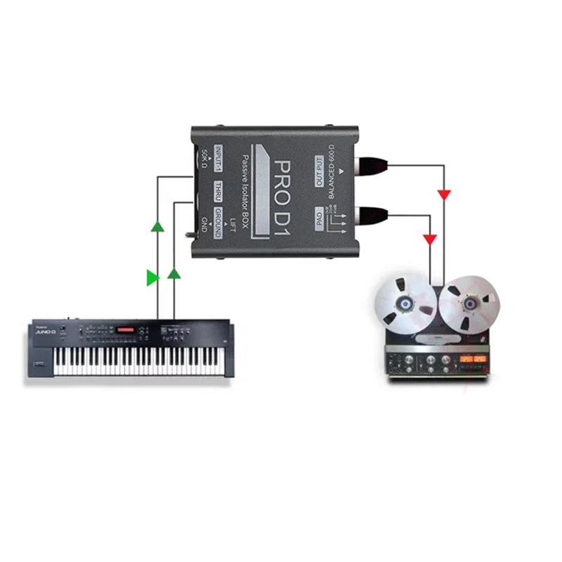 

A89E-2-Way Audio Isolator Passive Isolator BOX Permalloy Isolator Current Sound Noise Mixer