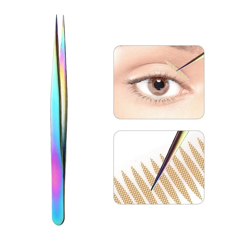 Edelstahl-Wimpernpinzette, Wimpernverlängerungs-Pinzette, Beauty-Wimpernpinzette, Falsche Wimpernzange, Beauty-Tool – Detail 8