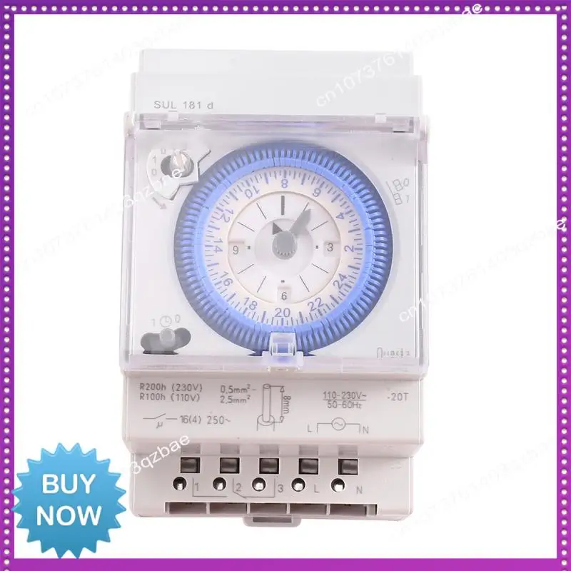 Hot Ltem Mechanical Timer Switch จับเวลาเครื่องกลสวิทช์พลาสติก SUL181D 96 ครั้งเปิด/ปิดต่อวันชุด Mechanical Timer Switc
