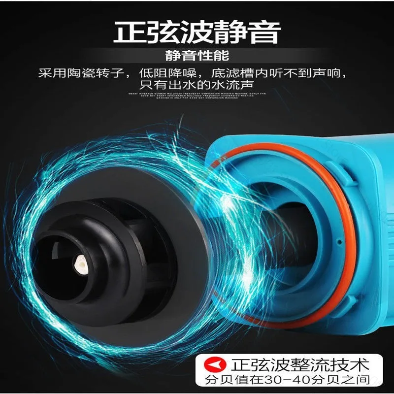 24V grid pool fish tank water pump, ultra-quiet frequency conversion bottom filter DC large flow adjustable submersible pump