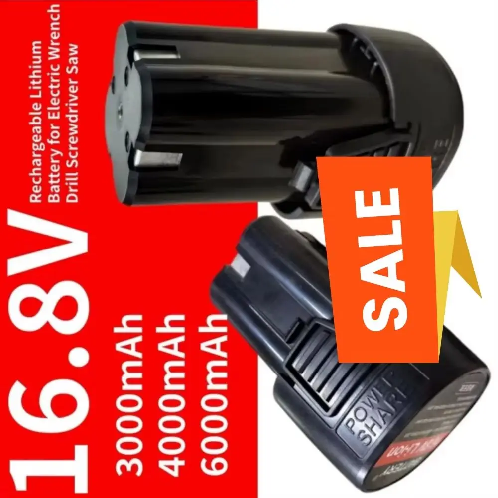 100% New Universal 16.8V 6000mAh Lithium Battery Multifunctional Power Tools Compatible Electric Screwdrivers & Drills