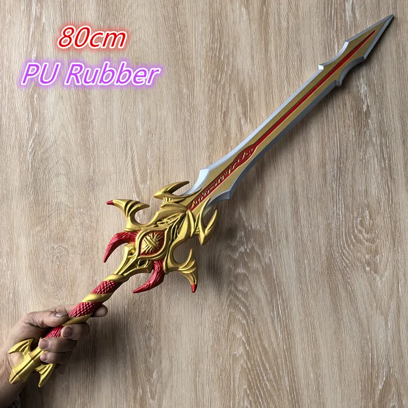 1:1 Cosplay Chinese Dou luo Doula Continent Asura gold Sword Styles Weapon Prop Bloody Sword Cos Halloween Props Gift Toy