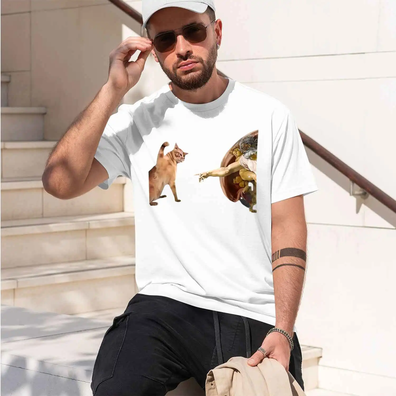 Funny Creation of Jesus T-Shirt Graph T-Shirt Unisex Lover Lover Casual Tee Streetwear 2026 New Model Short-sleeve crewneck T-Sh