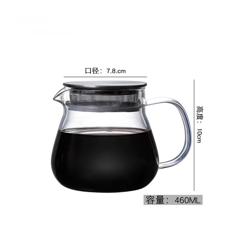 Japanese Stovetop Safe Clear Glass Teapot with Filter Lid Replacement Jug Infuser Maker Iced Green Tea Scented Pot Coffee Kettle