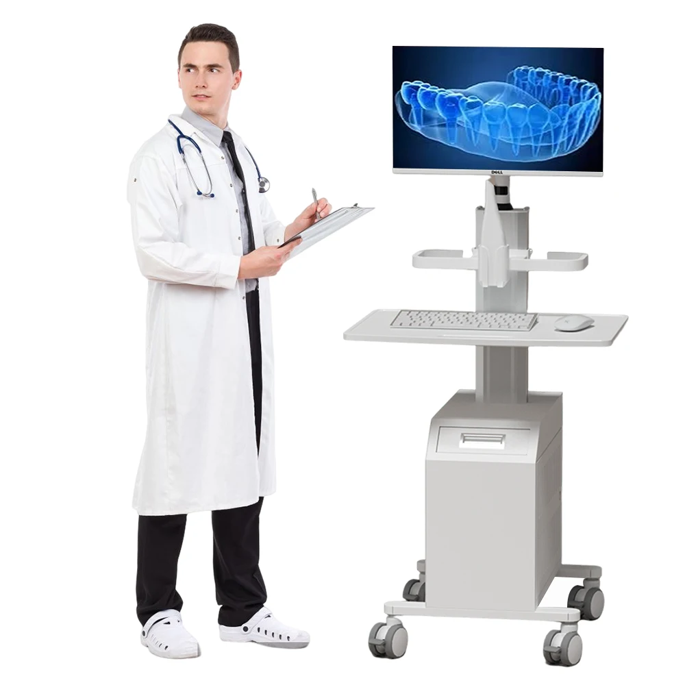 Dental Oral Scanner Intraoral Scanner Laptop Cart On Wheels Tablet Cart