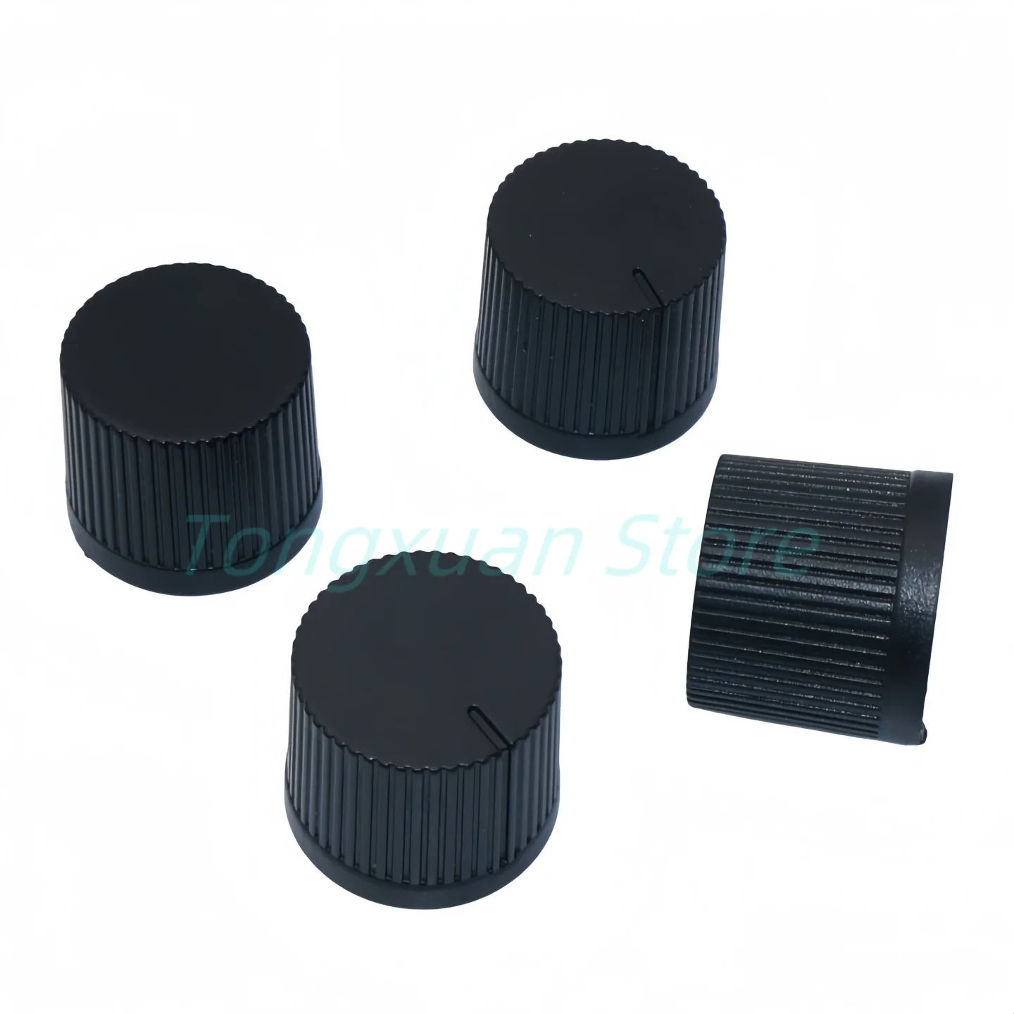 5 uds interruptor Roatry codificador tapas de interruptor 19,5x16,5mm perilla de potenciómetro de plástico negro 6mm D medio eje tipo