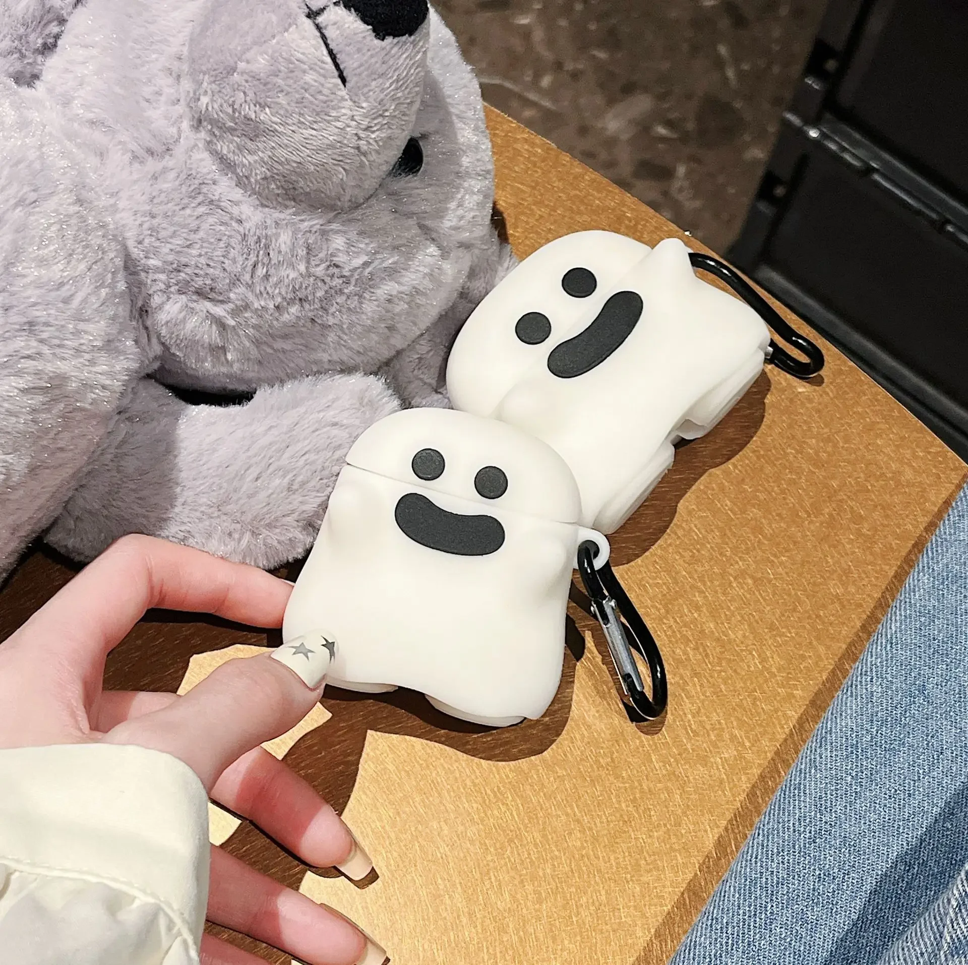 

Light in the Dark Ghost Case For Airpods Pro 2 Case,Soft Silicone Earphone Protective Cover For Airpods 3 Case For Kids Funda