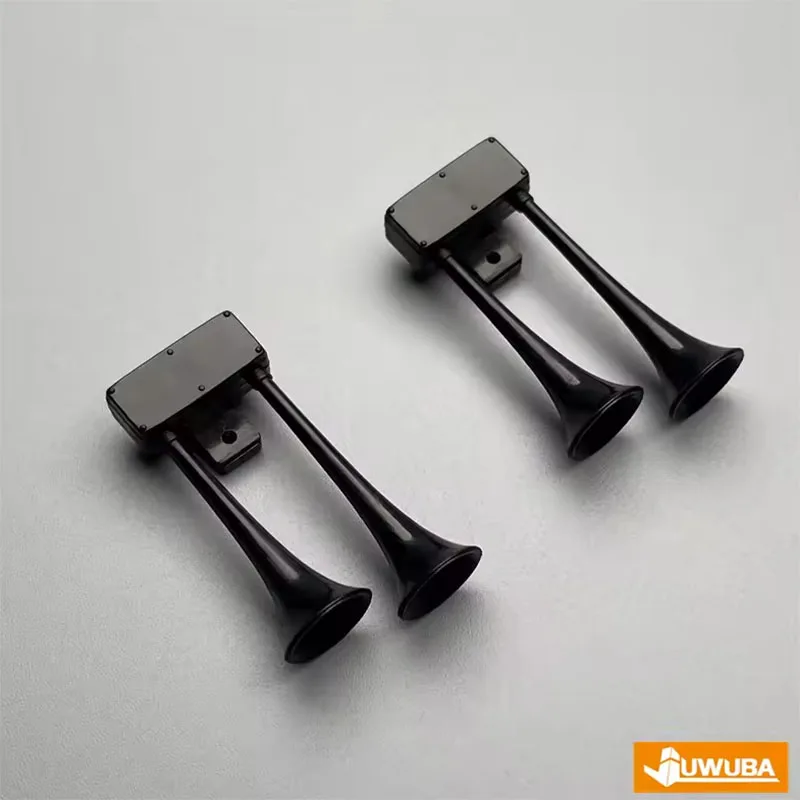 1 paio di altoparlanti in metallo fischio modello di corno per 1/14 1:14 RC Tamiya modello di camion Scania RC accessori per auto parti di corno di simulazione