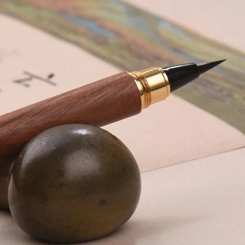 Fountain Pen Type Chinese Calligraphy Brush Regular Script Writing Brush for Calligraphy Handwriting Practice Art Drawing Brush