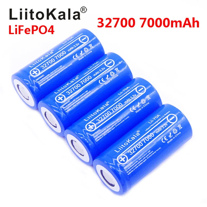 LiitoKala Lii-70A 3.2V 32700 7000mAh LiFePO4 Battery 35A Continuous Discharge Maximum 55A High power Brand battery