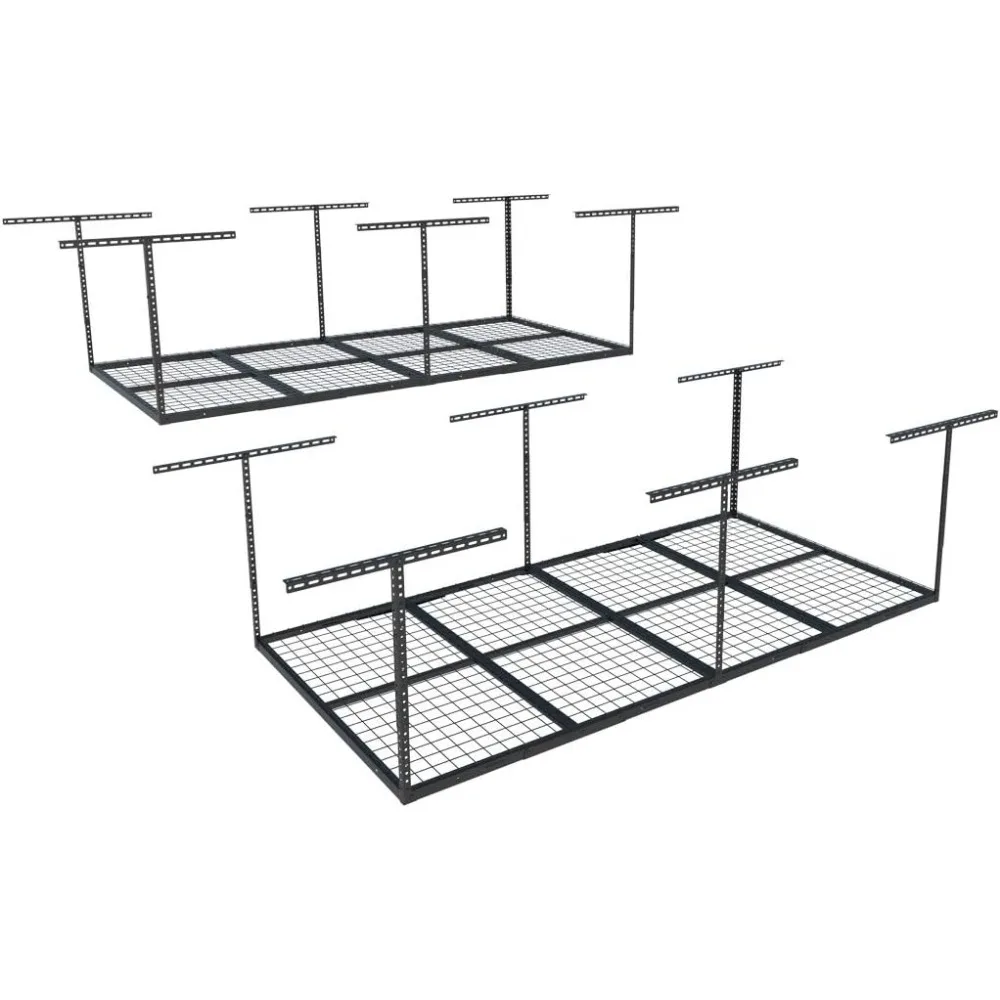 4x8 Garage Storage Rack, Garages Storages Organization System, Heavy Duty Metal Garages Ceiling Storage Racks, Garage Shelves